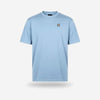 hellblaues Heavyweight T-Shirt im Boxy-Fit mit gesticktem Logo auf der Brust – Premium Raw Qualität von Schlipp & Horny.