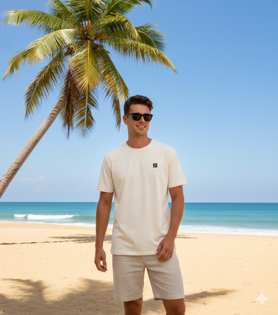 S&H PREMIUM RAW TEE Beige - Variante Line