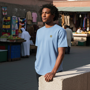 S&H PREMIUM RAW TEE BLUSH BLUE - Variante Lite