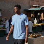 S&H PREMIUM RAW TEE BLUSH BLUE - Variante Lite